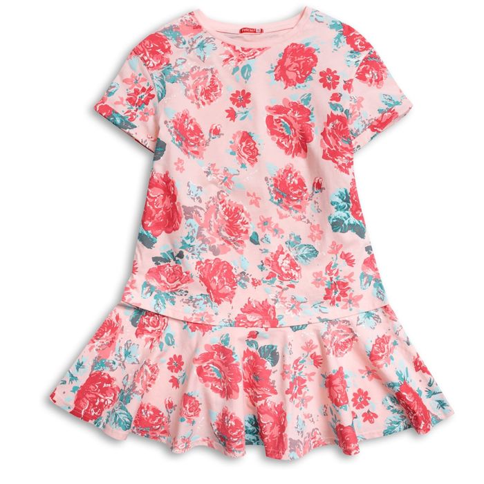 Платье для девочек, рост 140 см, цвет персиковый