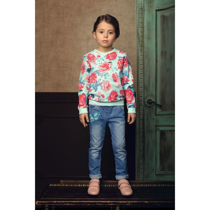 Джемпер для девочек, рост 86 см, цвет лазурный