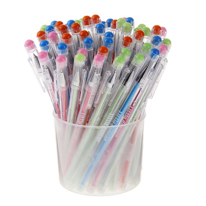 Ручка шариковая 0,38 мм стержень синий, игольчатый пишущий узел, МИКС