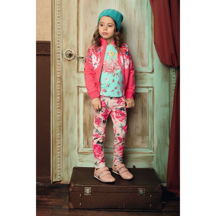 Брюки для девочек, рост 98 см, цвет розовый