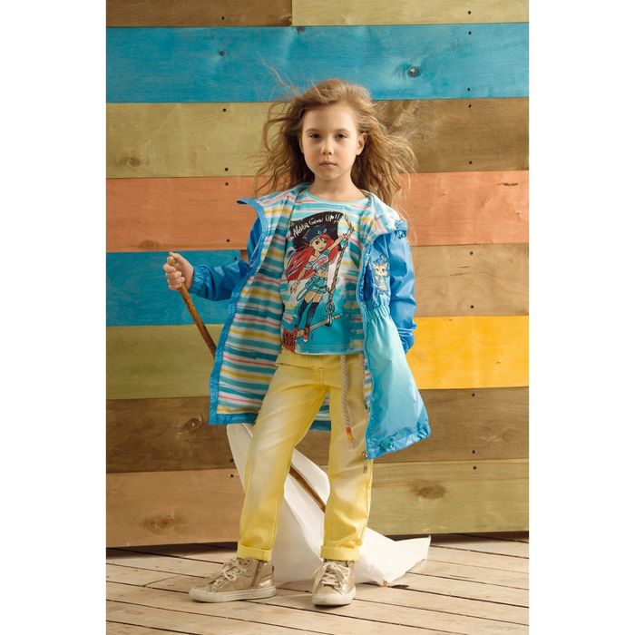 Джинсы для девочки, рост 110-116 см, цвет жёлтый