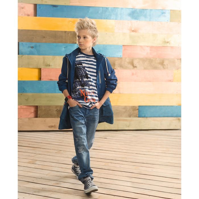 Брюки для мальчиков, рост 146 см, цвет голубой