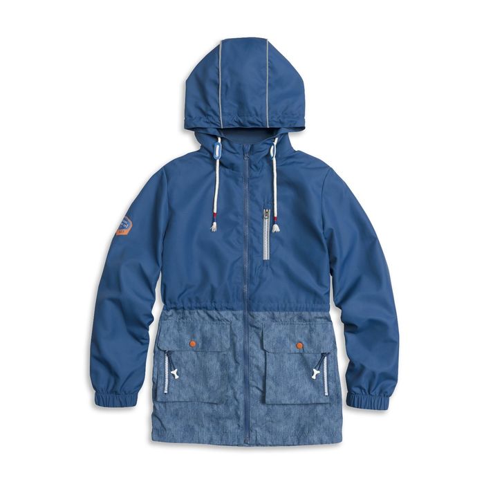 Плащ для мальчиков, рост 140 см, цвет джинс