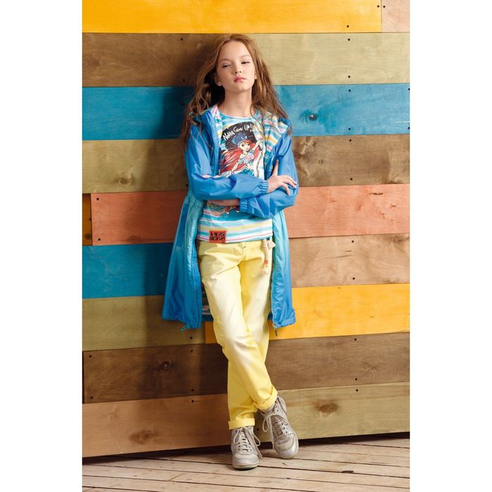 Джинсы для девочки, рост 128-134 см, цвет жёлтый