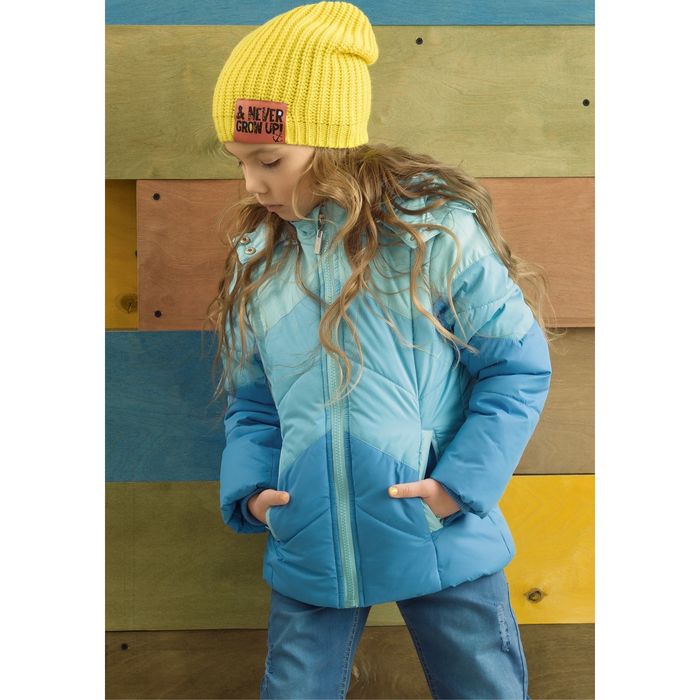 Куртка для девочек, рост 110 см, цвет бирюзовый