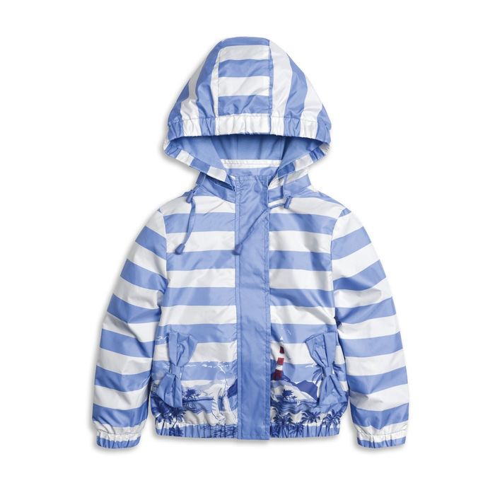 Ветровка для девочек , рост 104 см, цвет голубой