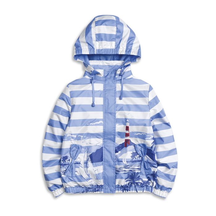 Ветровка для девочек , рост 146 см, цвет голубой