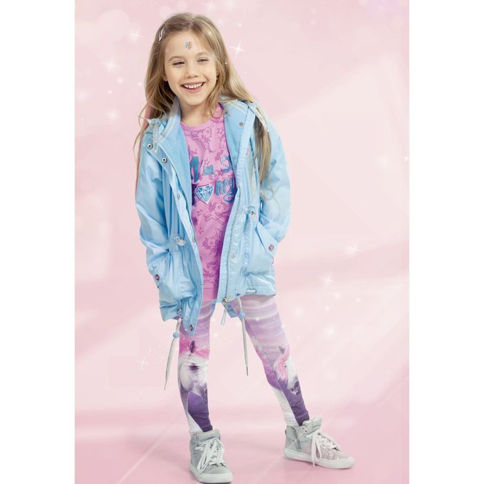 Плащ для девочек, рост 104 см, цвет голубой