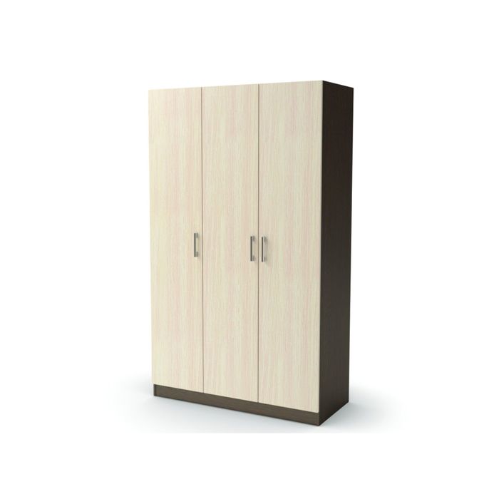 Шкаф 3-х створчатый без зеркала ЭКО СТИЛЬ 1182х516х2000 венге/дуб млечный