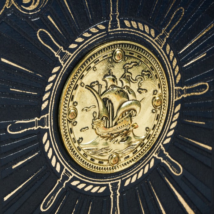 Ежедневник с металлическим элементом "Путь к успеху", 160 листов, экокожа