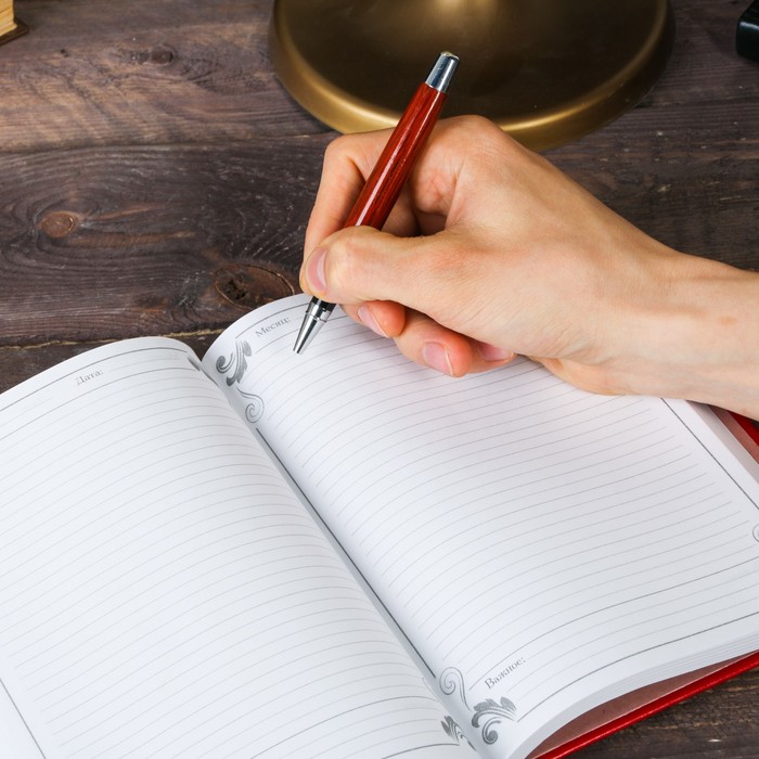 Ежедневник с металлическим элементом "Законы власти и успеха", 160 листов, экокожа