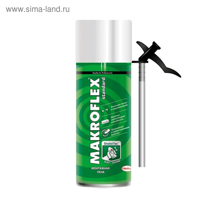 

Пена монтажная МАКРОФЛЕКС SHAKETEC Стандарт (0,3л)