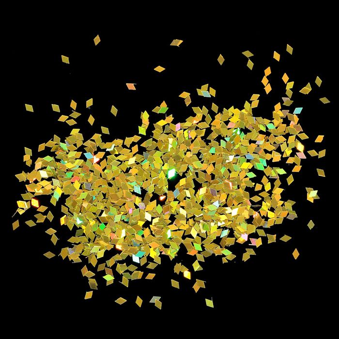 Камифубуки для декора ногтей "Ромбики", цвет золотой