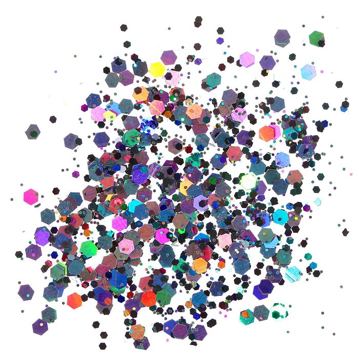 Камифубуки для декора ногтей "Шестигранники", цвет чёрный/зелёный/фуксия/серый/фиолетовый