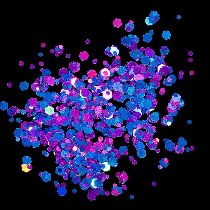 Камифубуки для декора ногтей "Шестигранники", цвет фиолетовый