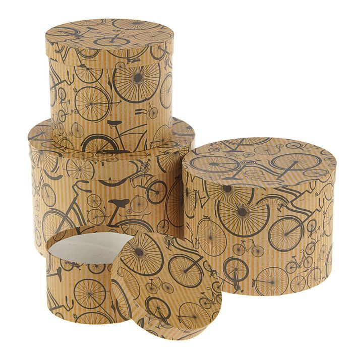 Набор коробок 4в1 "Моноциклы", 23 х 23 х 16 - 13,5 х 13,5 х 8 см