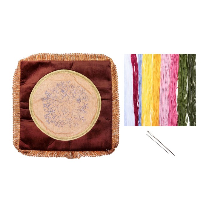 Вышивка гладью - наволочка "Нежный аромат" размер 43*43 см