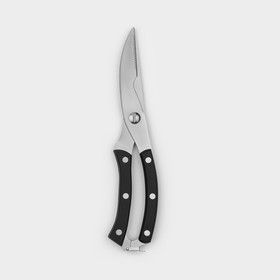Ножницы кухонные Доляна «Профи», 25×4×1,5 см, цвет чёрный