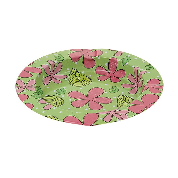 Пепельница круглая Цветы, микс 2х13см