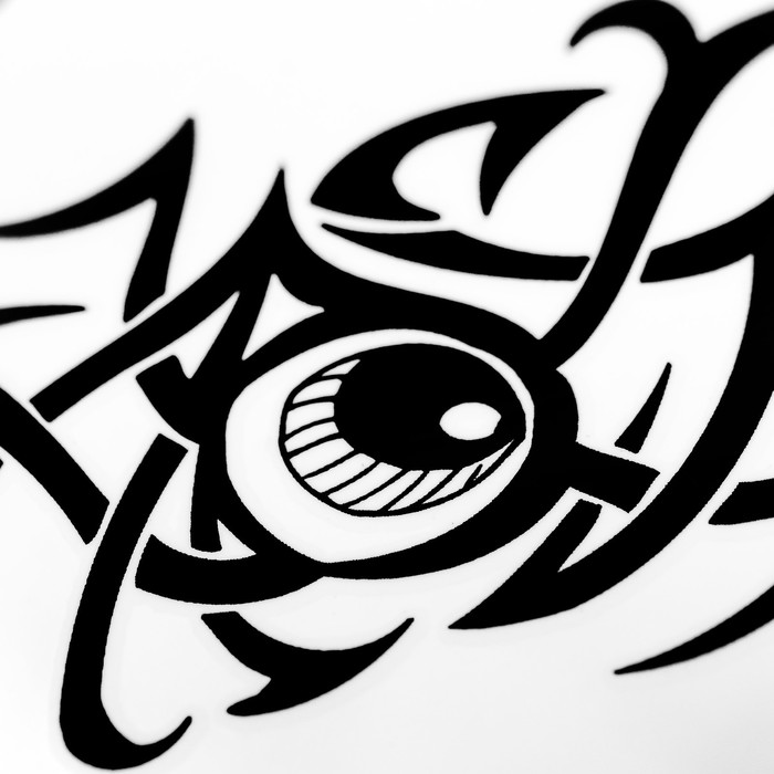 Татуировка на тело "Глаз трайбл" 3,1х5,5 см