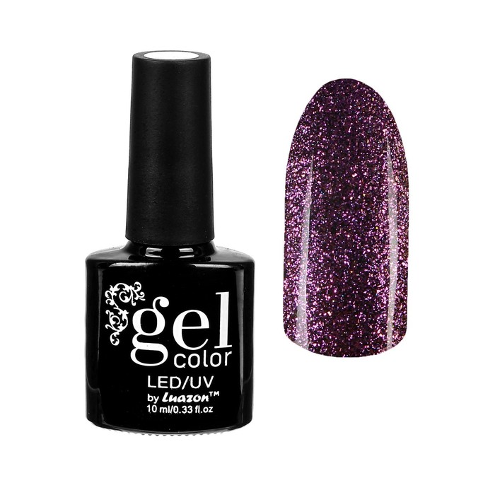 Гель-лак для ногтей "Хамелеон", трёхфазный LED/UV, для чёрной основы, 10мл, цвет 008 лиловый