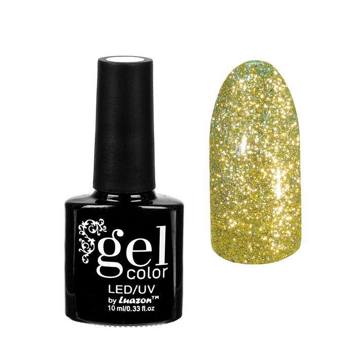 Гель-лак для ногтей "Сверкающая платина", трёхфазный LED/UV, 10мл, цвет 009 жёлтый