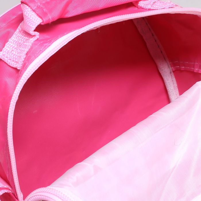 Рюкзак школ Бабочка, 32*12*40, с сумкой и косм, 1отд, н/карман, 2бок сетки, на кол.х, малин.