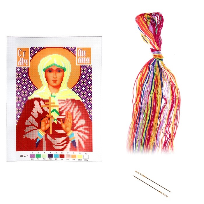 Набор для вышивания крестиком "Святая Мученица Лидия" размер основы 21,5*29 см