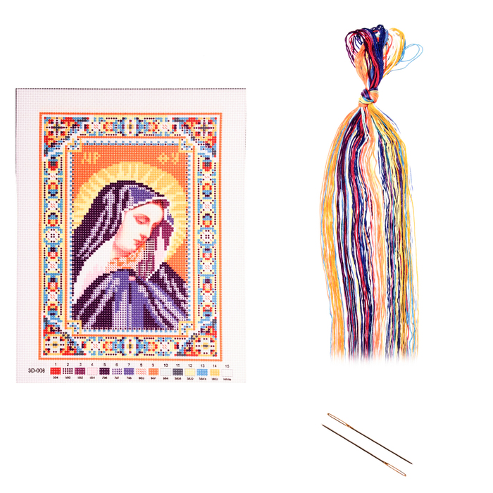 Набор для вышивания крестиком "Остробромская Божья Матерь" размер основы 21,5*29 см