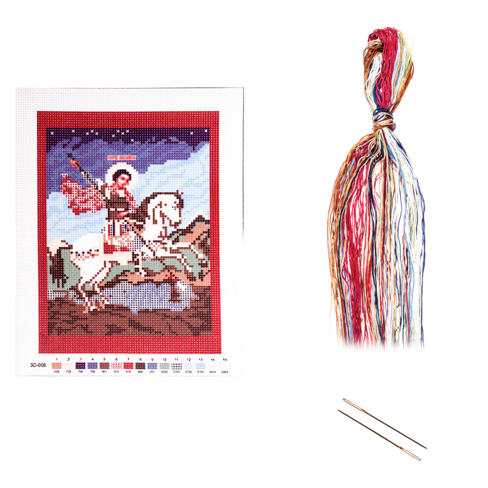 Набор для вышивания крестиком "Георгий Победоносец" размер основы 21,5*29 см