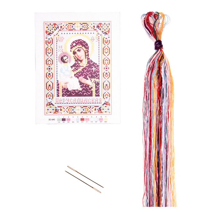 Набор для вышивания крестиком "Божья Матерь Иерусалимская" размер основы 21,5*29 см
