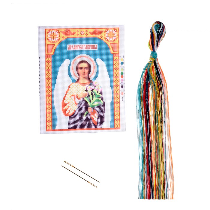 Набор для вышивания крестиком "Святой Архангел Гавриил" размер основы 21,5*29 см