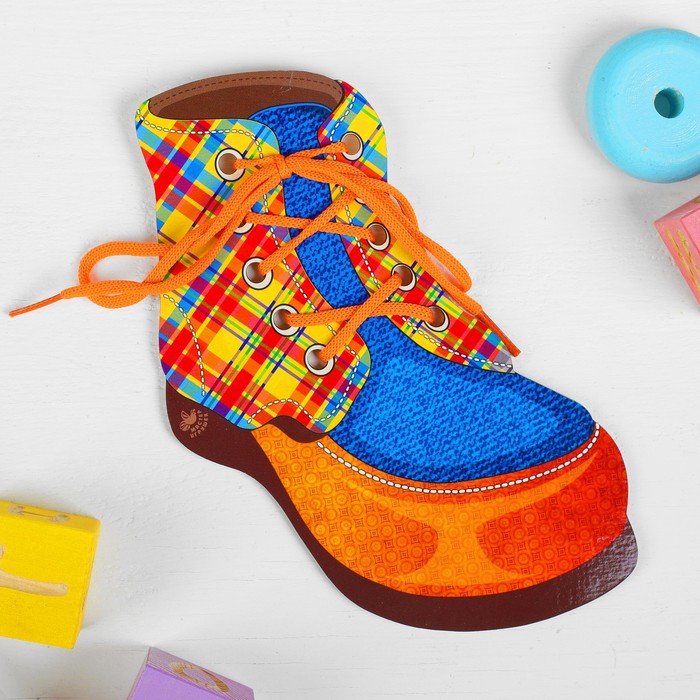 Шнуровка "Ботинок клетчатый"
