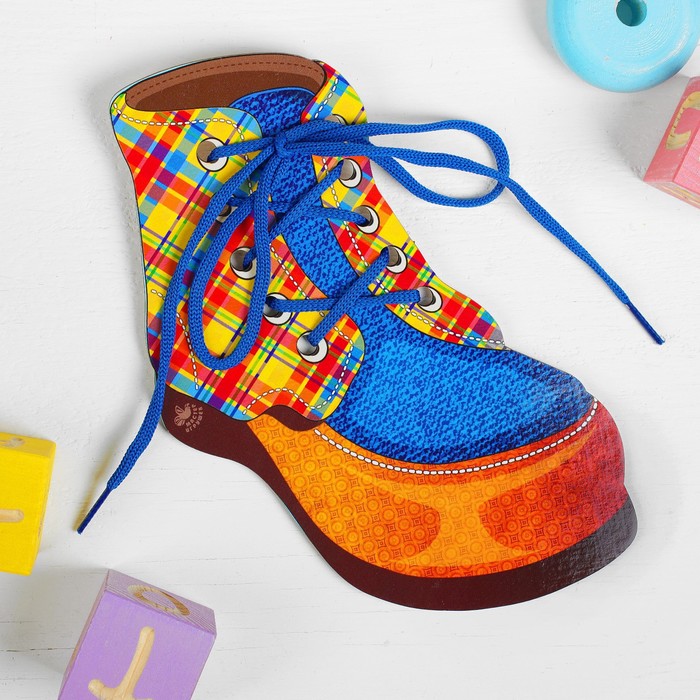 Шнуровка "Ботинок клетчатый"