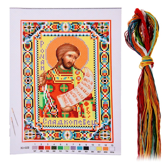 Набор для вышивания крестиком "Святой Преподобный Роман Сладкопевец" основа 21,5*29 см