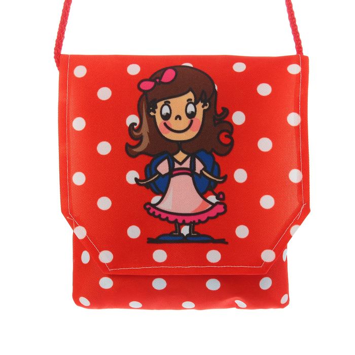 Сумочка-игрушка "Девочка 02", цвет красный