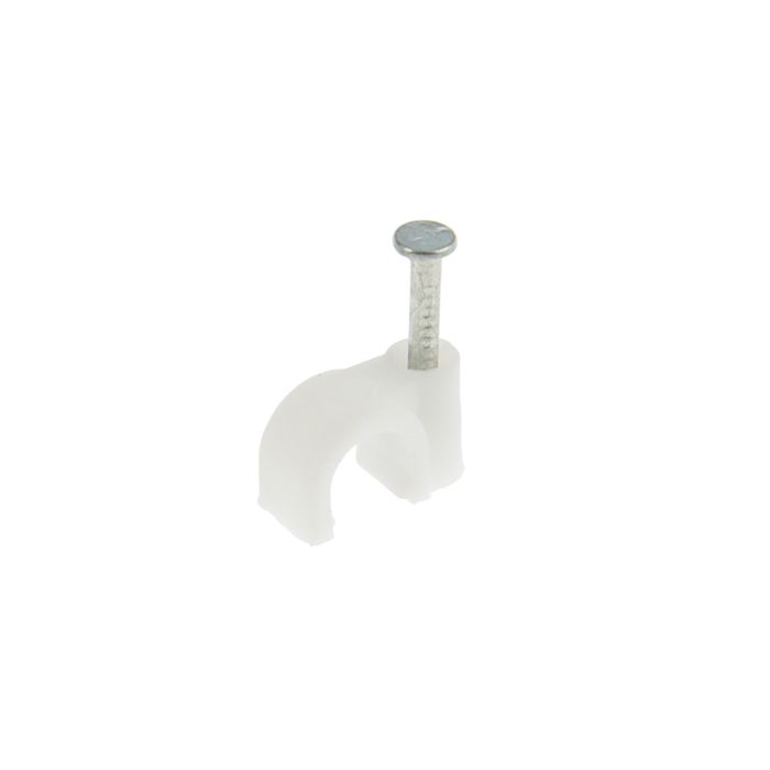 Скоба крепежная круглая TUNDRA basic, R6, в комплекте с гвоздем, в упаковке 50 шт.