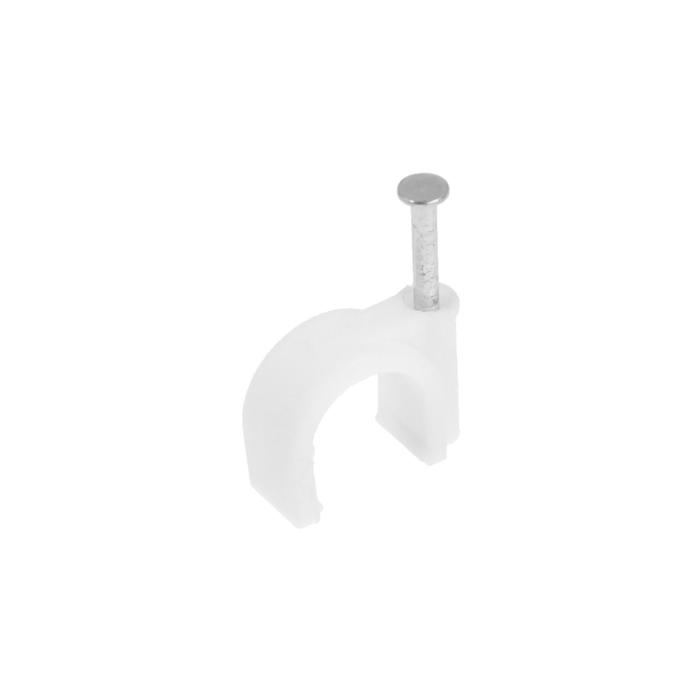 Скоба крепежная круглая TUNDRA basic, R12, в комплекте с гвоздем, в упаковке 40 шт.