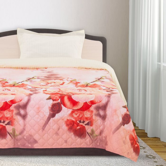 Покрывало ПРЕМИУМ рис 80im-3 перс/цветы 240х205 см, микро-сатин 95 г/м2