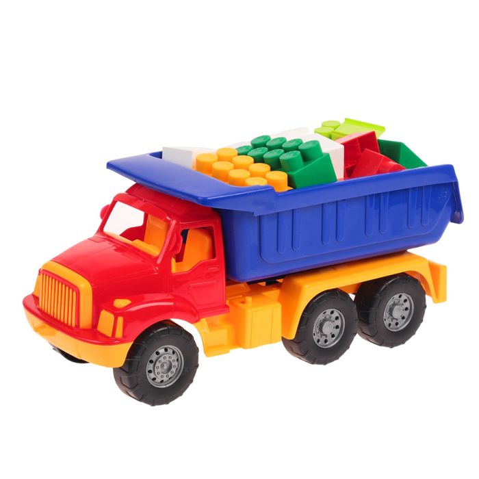 Машина " Магирус " самосвал №4: машина, конструктор "Эстакада", МИКС