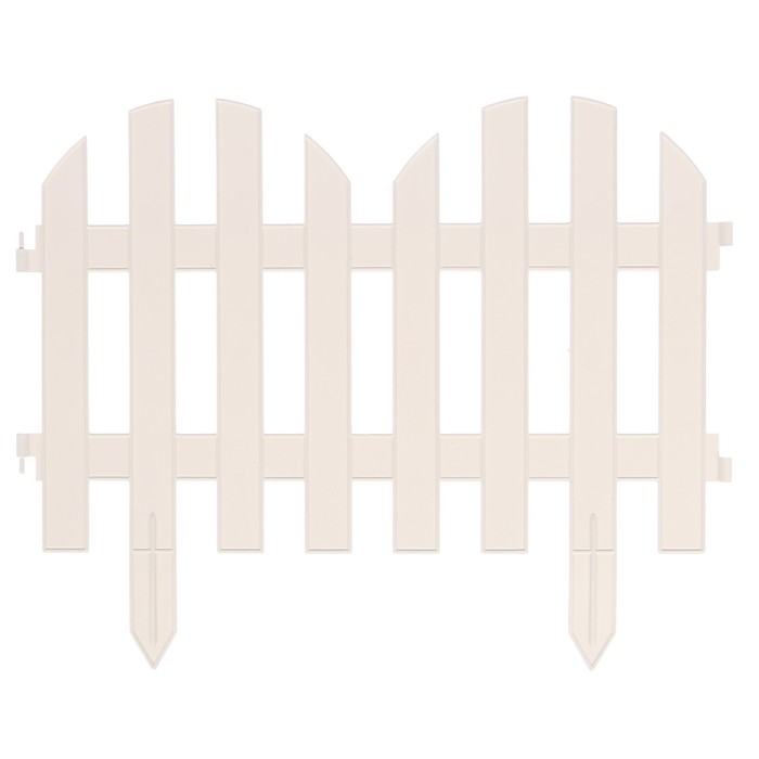 Ограждение декоративное, 28 х 300 см, 7 секций, пластик, белое