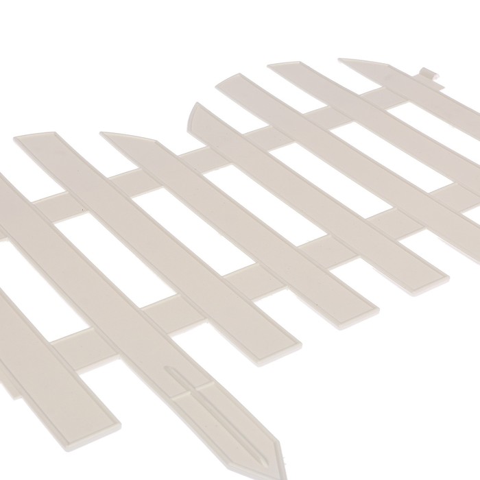 Ограждение декоративное, 28 х 300 см, 7 секций, пластик, белое