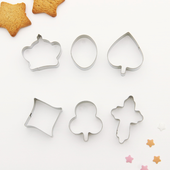 Набор форм для вырезания печенья "Фигурки", 6 шт