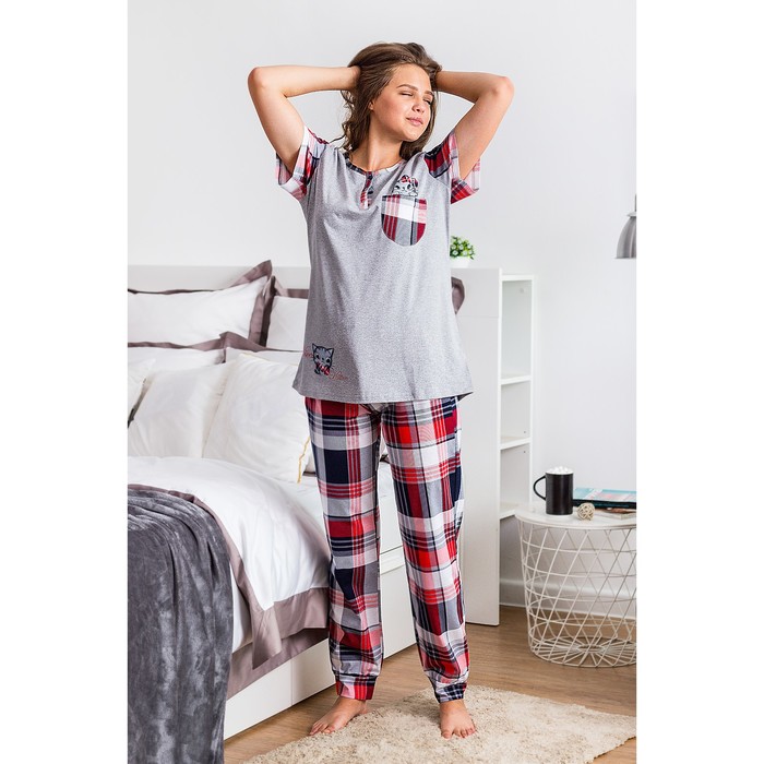 Комплект женский (футболка, брюки) ТК-283 МИКС, р-р 42