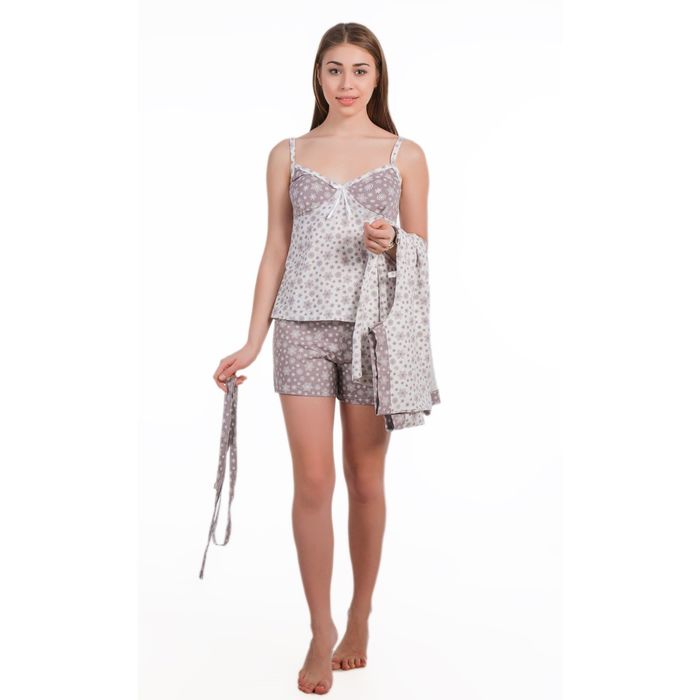 Комплект женский (халат, майка, шорты) ПК-26 МИКС, р-р 54