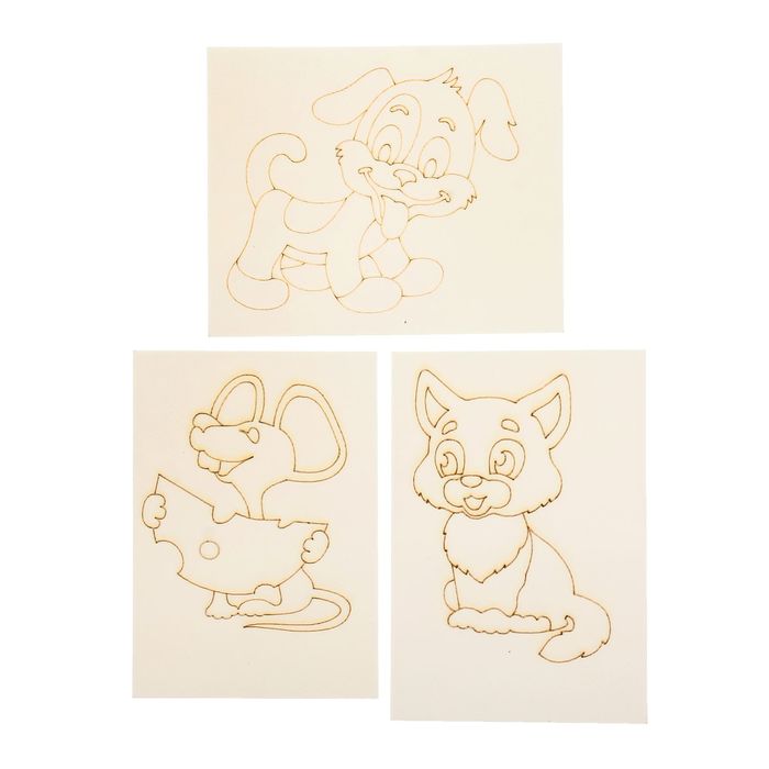 Фреска-магнит из песка "Домашние животные" с собакой