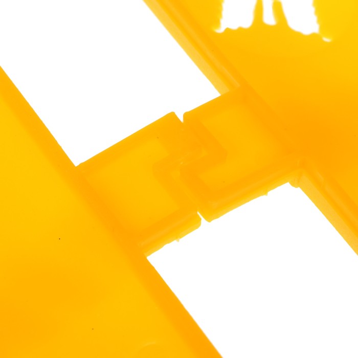 Ограждение декоративное, 36 х 240 см, 6 секций, пластик, жёлтое, «Бабочка»