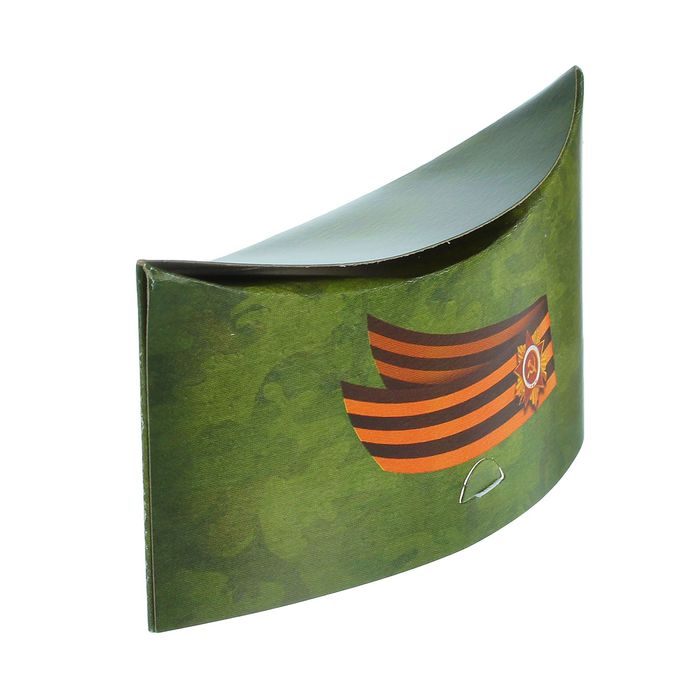 Пилотка картонная "Георгиевская лента",  на резинке (набор 6 шт)