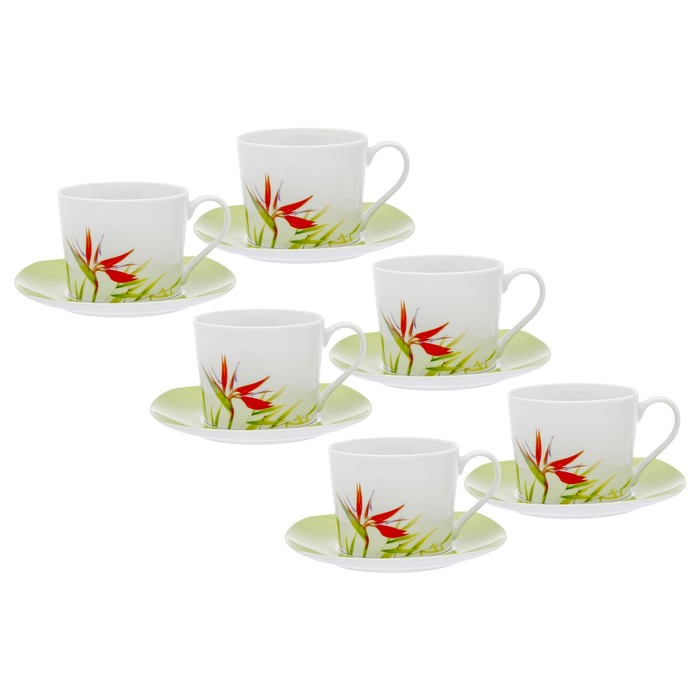 Набор чайный на 6 персон Bamboo, 12 предметов: 6 чашек 250 мл, 6 блюдец