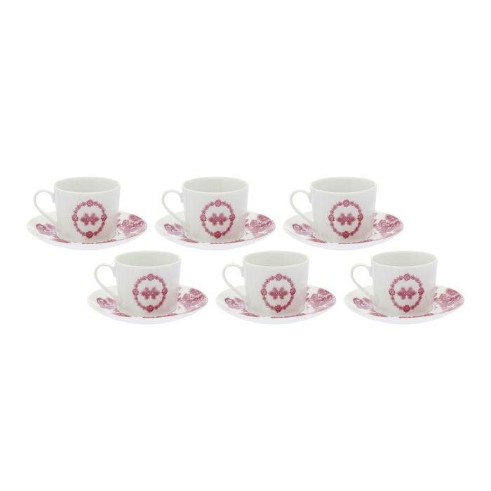 Набор чайный на 6 персон Boudoir, 12 предметов: 6 чашек 250 мл, 6 блюдец